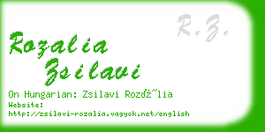 rozalia zsilavi business card